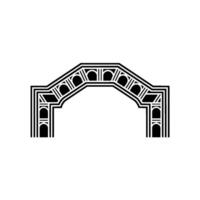 Geometric Archway, Art Deco Style, Minimalist, Symmetrical vector