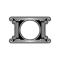Geometric Classical Emblem, Minimalist, Architecture vector