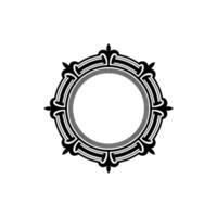 Intricate Circular Frame, Vintage Ornamentation, Minimalist vector