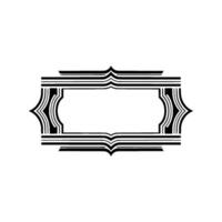 Art Deco Frame, Elegant Border, Minimalist , Text Placeholder vector
