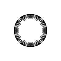 Abstract Circular Motif, Minimalist , Geometric Pattern vector