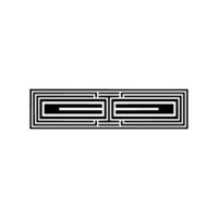 Geometric Maze, Minimalist , Abstract Symbol vector