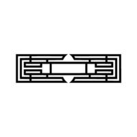 Geometric Lattice Emblem, Minimalist , Modern Abstract vector