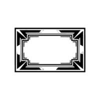 Geometric Deco Frame, Monochrome Gradient, Modern vector