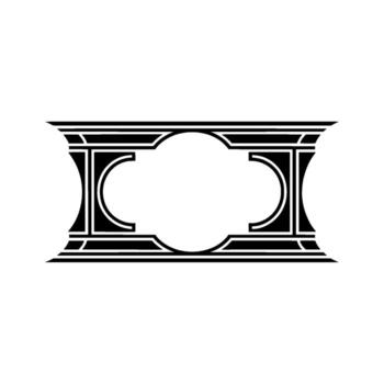 geométrico deco marco, minimalista , elegante describir, alterno versión 6 6 vector