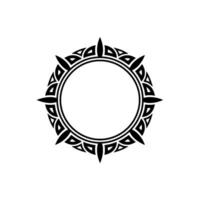 Tribal Circle Frame, Ancient Symbolism, Minimalist vector