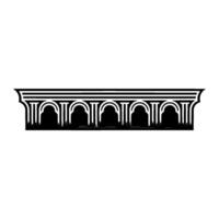 Art Deco Archway Silhouette, Geometric vector