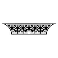 Art Deco Arch Motif, Elegant Border, Vintage vector