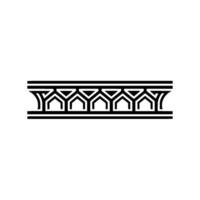 Geometric Deco Border, Elegant Pattern, Vintage - Ornament vector