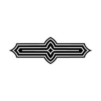 Geometric Arrowhead Ornament, Art Deco Style, Pattern vector