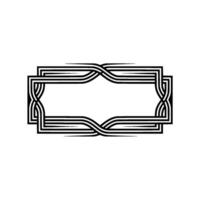 Intricate Geometric Frame, Modern Deco Style vector