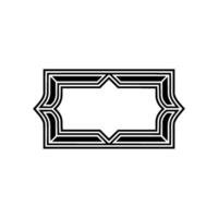 Geometric Deco Frame, Minimalist, Stationery vector