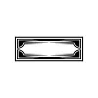 Art Deco Frame, Elegant Border, Vintage , Minimalist Layout, Retro vector