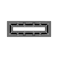 Geometric Deco Frame, Elegant , Minimalist Layout vector