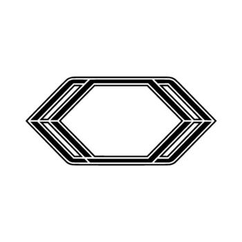 geométrico hexágono marco, minimalista , moderno resumen - monocromo vector