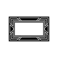 Geometric Deco Frame, Minimalist , Elegant Outline - Rectangle vector