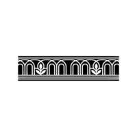 Art Deco Botanical Border, Elegant Element - Ornament vector