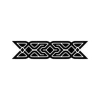 Intricate Celtic Knotwork Border, Minimalist vector