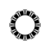 Geometric Portal, Minimalist Circle, Retro vector
