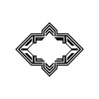 Geometric Diamond Frame, Layered , Modern Abstract vector