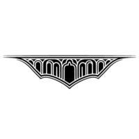 Art Deco Wave Ornament, Geometric vector