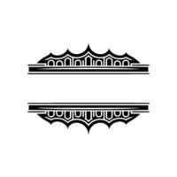 Art Deco Wave Border Elements, Elegant , Minimalist Style vector