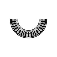 Stylized Archway, Minimalist , Geometric Pattern vector