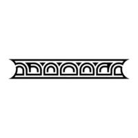 Geometric Arch Border, Stylized Black vector