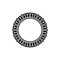 Geometric Tribal Circle Border, Minimalist vector