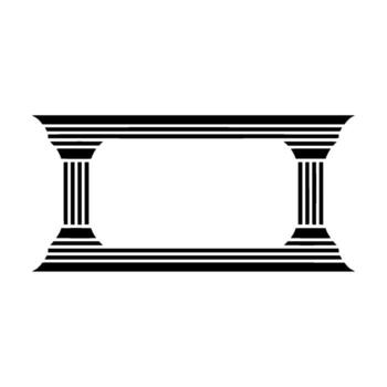 Geometric Classical Frame, Minimalist, Architecture vector