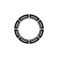 Minimalist Circular Emblem, Geometric , Modern Symbol - Circle vector