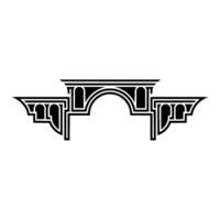 Art Deco Archway Silhouette, Geometric, Linear vector
