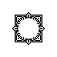 Geometric Deco Frame, Minimalist, alternate version 9 vector