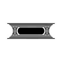 Geometric Column Emblem, Minimalist vector