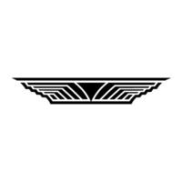 Geometric Wing Motif, Art Deco Style vector