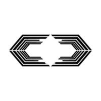 Geometric Arrowhead, Linear Gradient, Modern Abstract vector