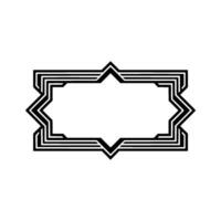 Geometric Deco Frame, Minimalist , Elegant Outline, alternate version 7 vector