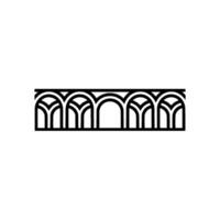 Art Deco Archway Border, Minimalist vector