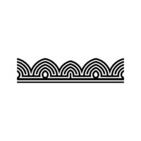 Geometric Wave Border, Minimalist , Elegant Accent, Linear vector