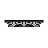 Art Deco Wave Border Elegant Geometric vector