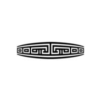 Geometric Aegean Border, Minimalist vector