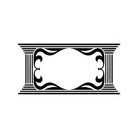 Art Deco Frame, Elegant Ornament, Vintage , Minimalist Layout vector