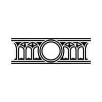 Art Deco Ornament Border, Geometric , Vintage Aesthetic, Pattern vector