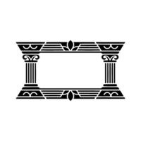 Art Deco Frame, Classical Ornamentation, Elegant Border, Columns vector
