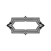 Layered Geometric Frame, Minimalist, Outline vector