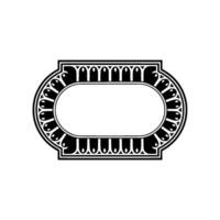 Art Deco Oval Frame, Elegant Vintage, Decorative vector