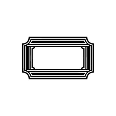 Minimalist Frame, Elegant Outline, Blank Canvas