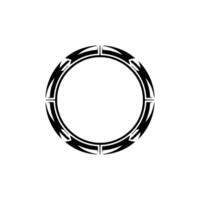 Tribal Ring Frame, Bold Geometric vector