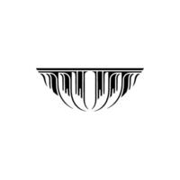 Abstract Waveform, Gradient Silhouette, Minimalist vector