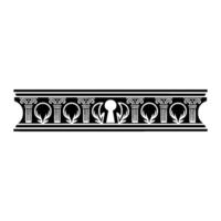 Classical Column Border, Decorative Element, Elegant vector